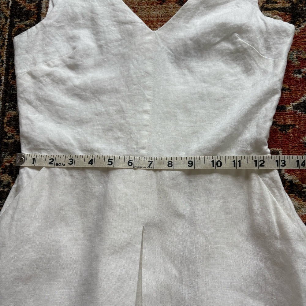 Gap 100% Linen Fit & Flare Preppy Sleeveless Dress size 0P - Picture 11 of 12